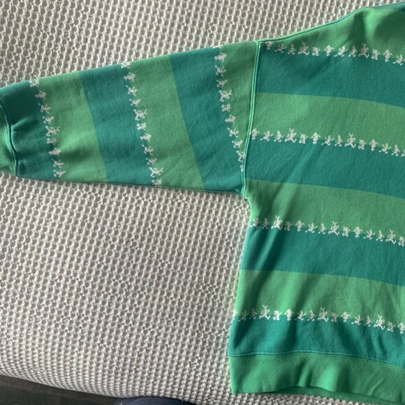 Disneyland Resort green striped crew neck pullover size medium - Picture 5 of 6